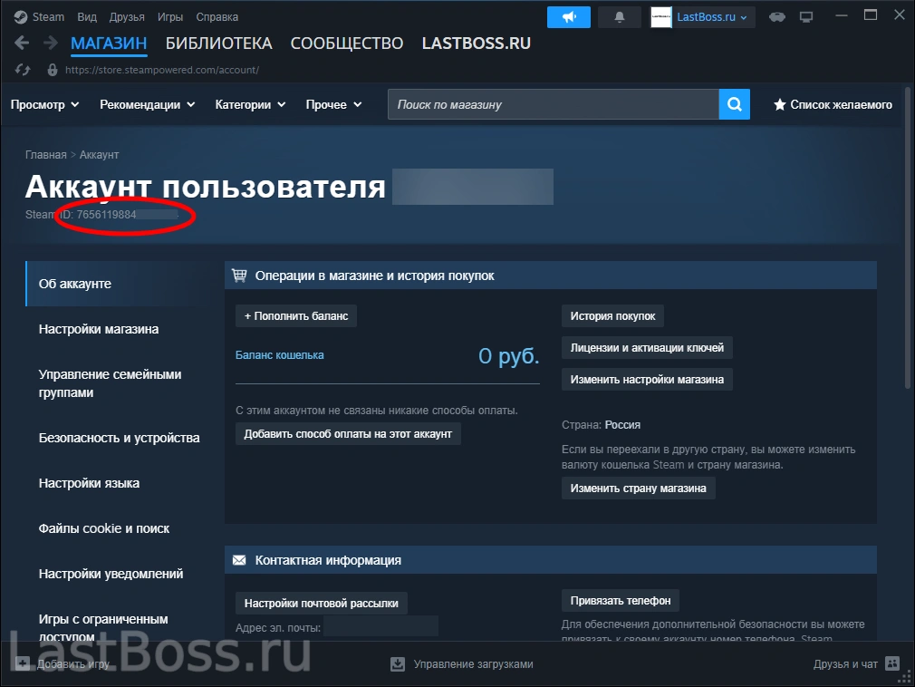 Как узнать свой Steam ID