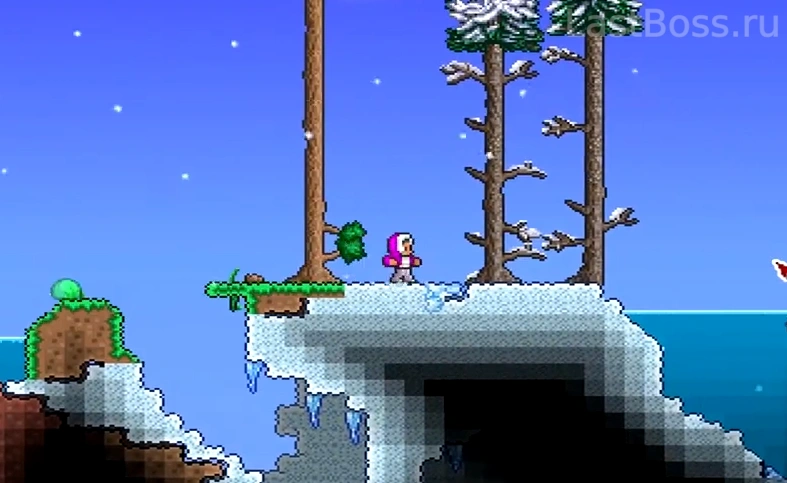 Где найти Розовую снежную броню в Terraria?