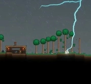 Молния во время грозы